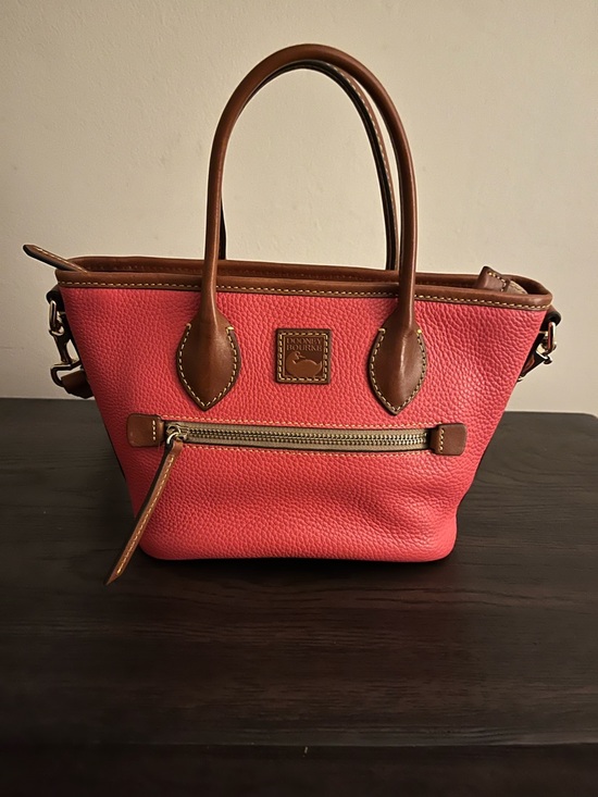 Dooney & Bourke Handbags - Dooney & Bourke Geranium Pebble Leather Small Tote
